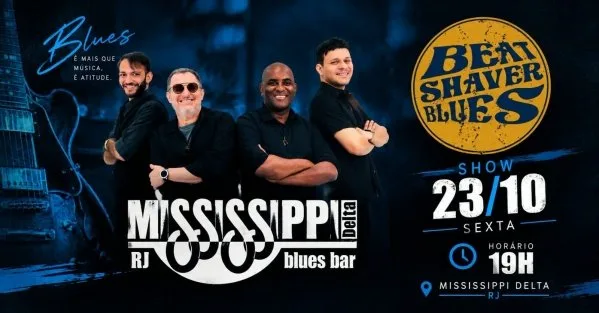 Banda BEAT SHAVER BLUES ao vivo no Mississipi Delta Blues Bar