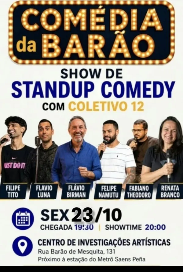 COMÉDIA DA BARÃO - Degustação de Humor - Tijuca - 23/10