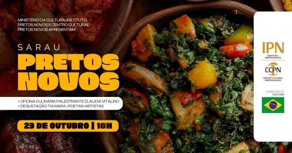 14º Sarau Pretos Novos e Oficina Gastronômica Afro-brasileira