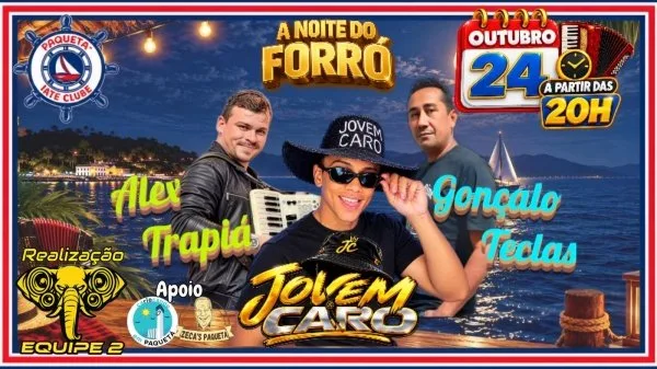 A Noite do Forró com Jovem Caro, Alex Trapiá e Gonçalo Teclas