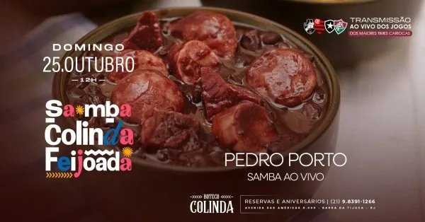 SAMBA COLINDA (25/10) com Cantor Pedro Porto