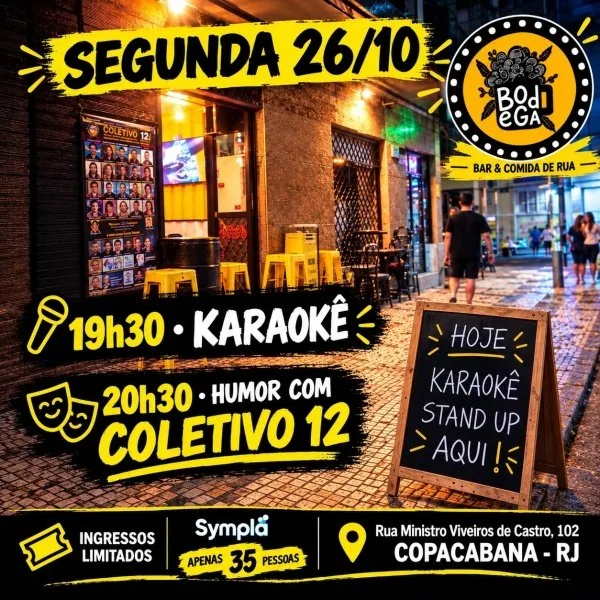 Canto Ria Bodega Teatrobar Comedy Copacabana 26/10
