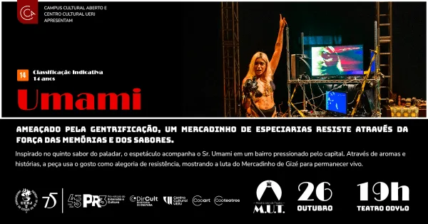 MUT ::: 2ª Mostra Uerj de Teatro | Espetáculo UMAMI | Gratuito